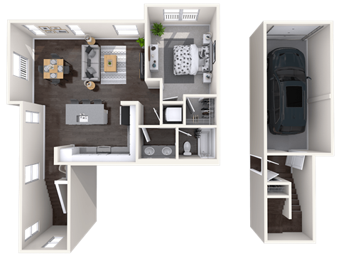 A4 alt Floor plan at Mitchell Place Apartments, California